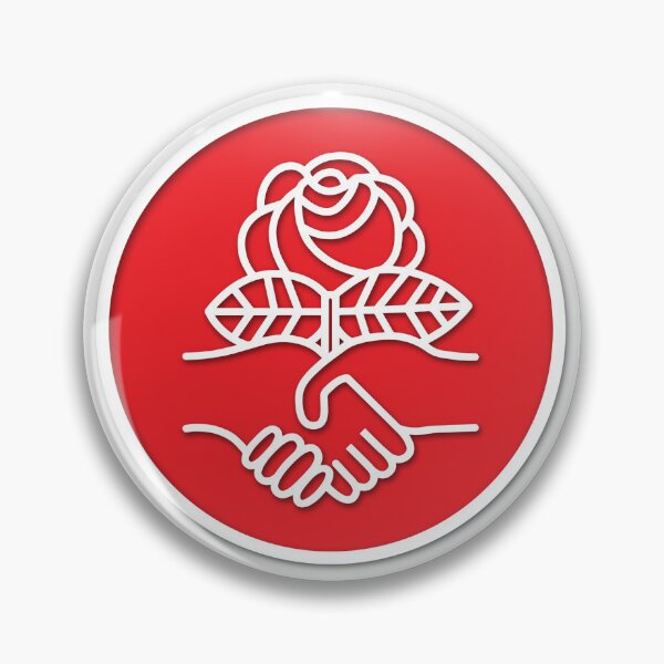 Item preview, Central Sierra Foothills DSA - Rose Hands Badge designed and sold by CSF-DSA.