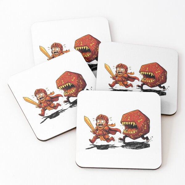 Item preview, Red Monster D20 Natural One Tabletop RPG Funny Knight designed and sold by Fenay Designs.