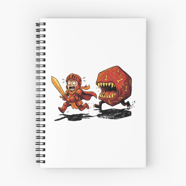 Item preview, Red Monster D20 Natural One Tabletop RPG Funny Knight designed and sold by Fenay Designs.