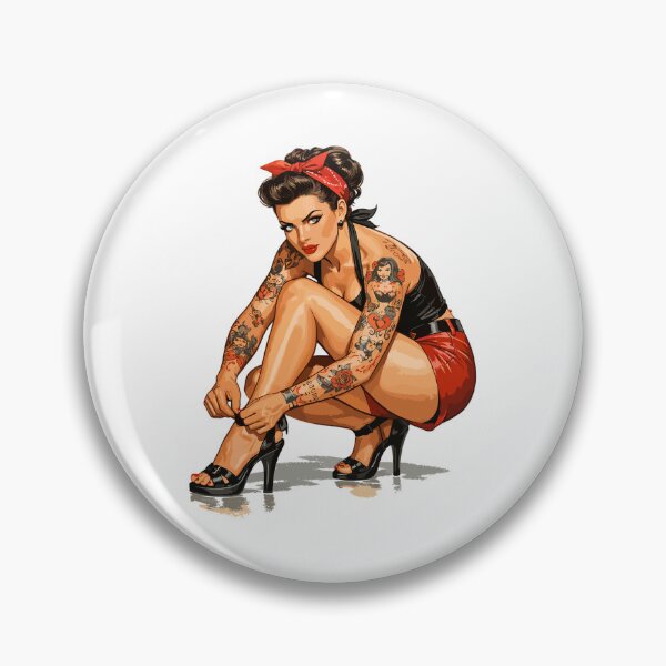 Item preview, Retro Pin-Up: Tattooed Rockabella Gift designed and sold by Pineapple-Tree.