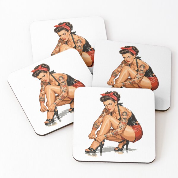 Item preview, Retro Pin-Up: Tattooed Rockabella Gift designed and sold by Pineapple-Tree.