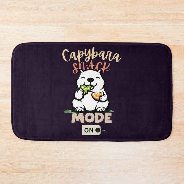 Item preview, Capybara Snack Mode On– Cute Capybara Eating Lettuce & Orange Funny Food Meme Animal designed and sold by HOUSE OF TIST.