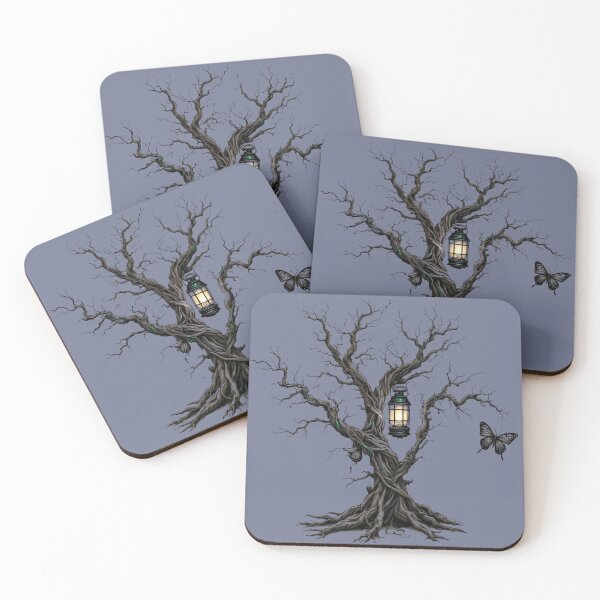 Item preview, Dark Enchanted Tree with Lantern / Mystical Forest Gothic Fantasy Art designed and sold by MorbidDreams.