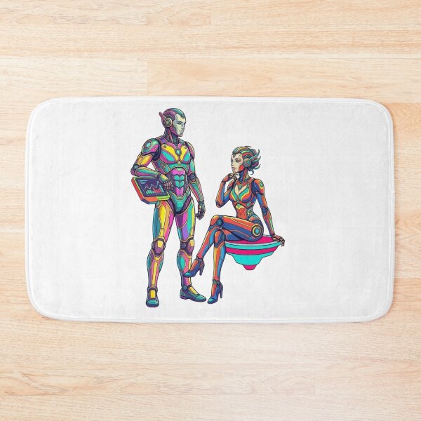 Item preview, Pareja de robots designed and sold by PP&RAINBOW SHOP.