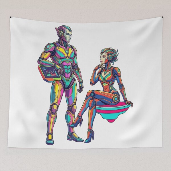 Item preview, Robot couple designed and sold by PP&RAINBOW SHOP.