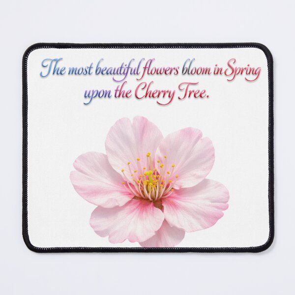 Item preview, Cherry Blossom Flower with Inspirational Spring Quote designed and sold by TailTraceDesign.