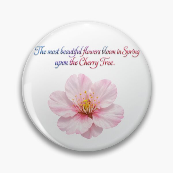 Item preview, Cherry Blossom Flower with Inspirational Spring Quote designed and sold by TailTraceDesign.