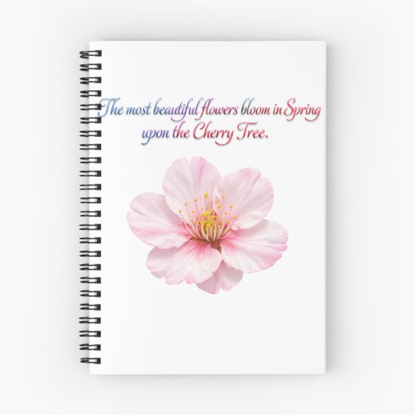 Item preview, Cherry Blossom Flower with Inspirational Spring Quote designed and sold by TailTraceDesign.