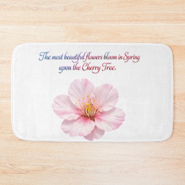 Item preview, Cherry Blossom Flower with Inspirational Spring Quote designed and sold by TailTraceDesign.