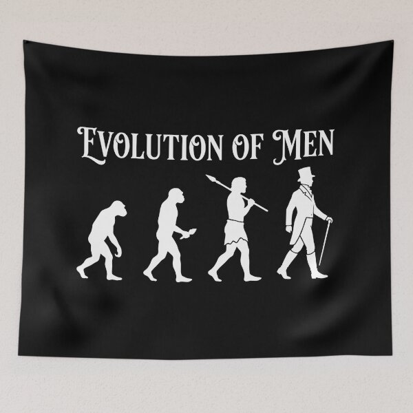Item preview, White Silhouette Evolution Of Men Pride And Prejudice designed and sold by Fenay Designs.