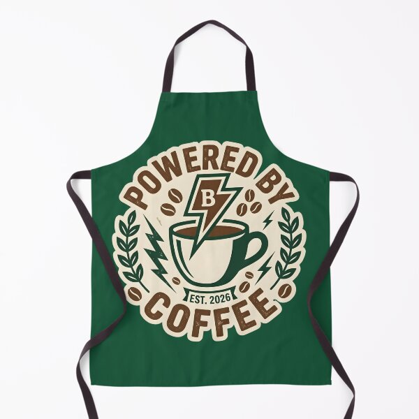Item preview, POWERED BY COFFEE - Lightning Coffee Cup Energy Design designed and sold by WowDezign.