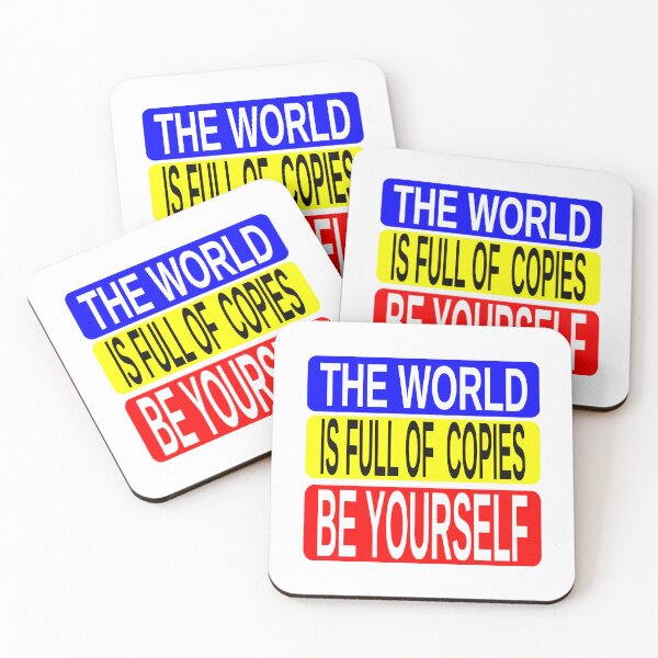 Item preview, "The World Is Full Of Copies - Be Yourself Motivational Typography". designed and sold by JR78.