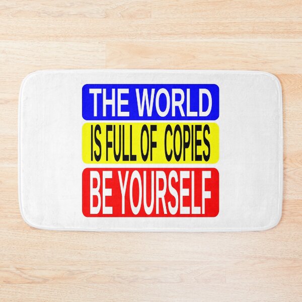 Item preview, "The World Is Full Of Copies - Be Yourself Motivational Typography". designed and sold by JR78.