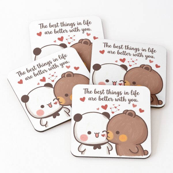 Item preview, Bubu Dudu Love Couple – The Best Things in Life Are Better With You Cute Romantic Sticker designed and sold by snaperos.