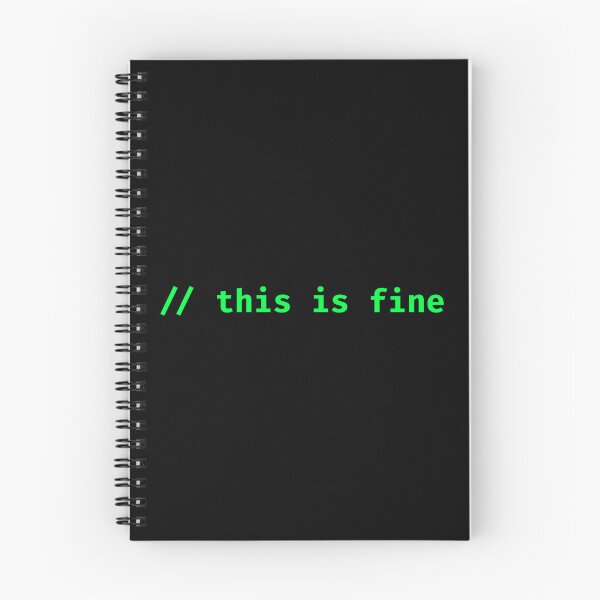 Item preview, This Is Fine - Programmer Burnout Code Comment designed and sold by Becheer.