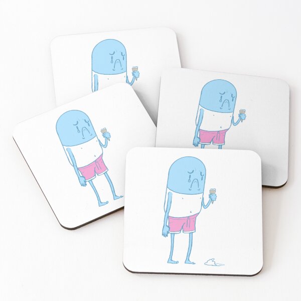 Item preview, Anti-Depressant Boy Drops His Ice Cream – Sad Aesthetic Art, Relatable Depression Meme Print A designed and sold by RipeRambutanArt.