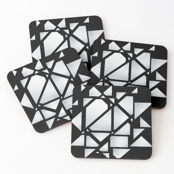 Item preview, Abstract Black White Geometric Fragment Pattern designed and sold by Arturo Daniel Garcia Palomo.
