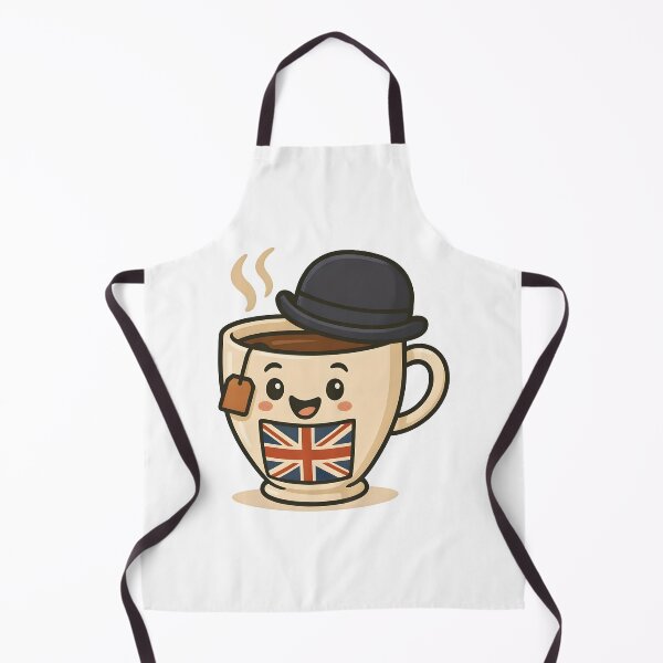 Item preview, Cute British Tea Cup Kawaii Design with UK Flag and Bowler Hat. designed and sold by The-T-In-Retro.