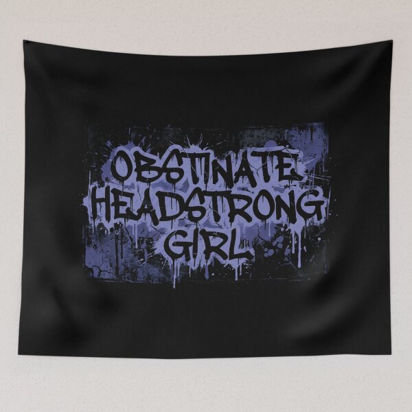 Item preview, Obstinate Headstrong Girl Blue Graffiti Urban Art designed and sold by Fenay Designs.