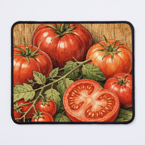 Item preview, Vintage Tomato Kitchen Art – Rustic Farmhouse Botanical Illustration designed and sold by Darlin8888.