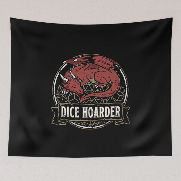 Item preview, Dice Hoarder Fantasy Dragon With Ribbon Banner designed and sold by Fenay Designs.