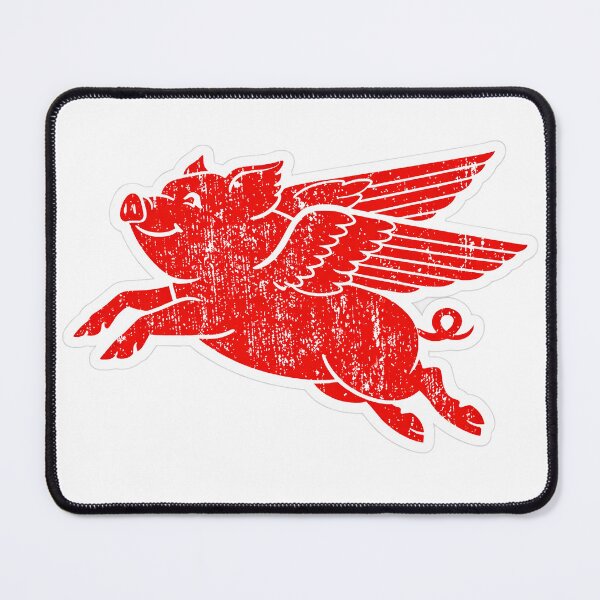 Item preview, When Pigs Fly – Vintage Flying Pig Sticker designed and sold by PIXEL POP DESIGNS - Beyond the Norm!.