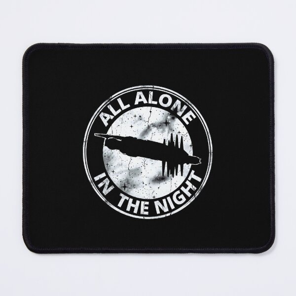 Item preview, All Alone In The Night Vintage Sci-Fi Space Station Badge designed and sold by Fenay Designs.