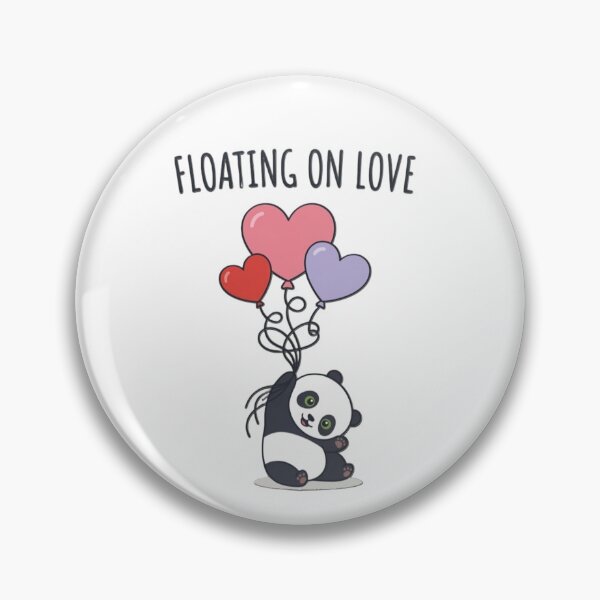 Item preview, Floating On Love Panda – Cute Romantic Heart Balloon Panda Sticker designed and sold by snaperos.