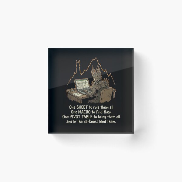 Item preview, One Sheet To Rule Them All Funny Data Analyst Spreadsheet designed and sold by Fenay Designs.
