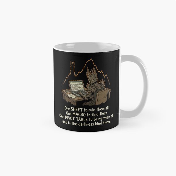Item preview, One Sheet To Rule Them All Funny Data Analyst Spreadsheet designed and sold by Fenay Designs.
