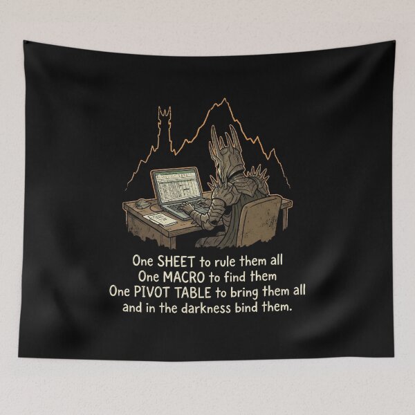 Item preview, One Sheet To Rule Them All Funny Data Analyst Spreadsheet designed and sold by Fenay Designs.