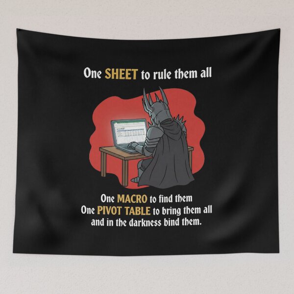 Item preview, One Sheet To Rule Them All Funny Spreadsheet Data Analyst designed and sold by Fenay Designs.