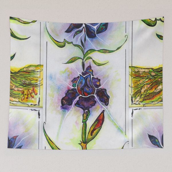 Item preview, Blue and mauve iris designed and sold by Ginette Ash.
