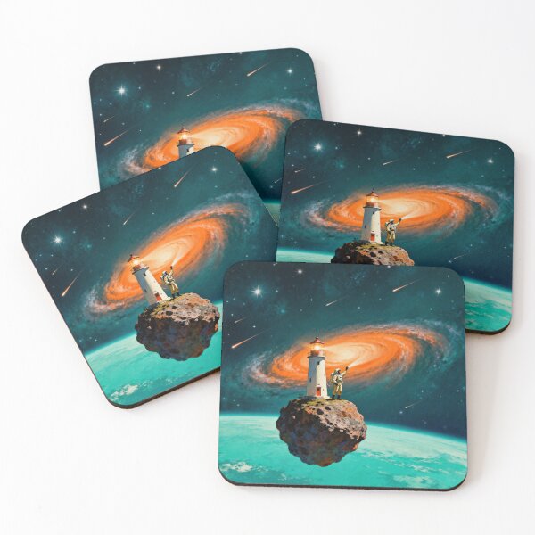 Item preview, Galaxy - Cosmic Lighthouse Keeper - Floating Asteroid & Galaxy designed and sold by AgathaLochArt.