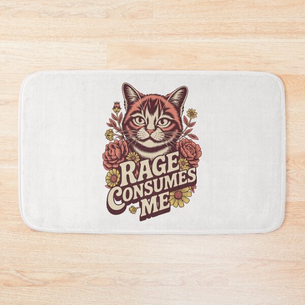 Item preview, Cute Cat Rage Consumes Me Funny Sarcastic Kitten Flower designed and sold by ManiaGrania.