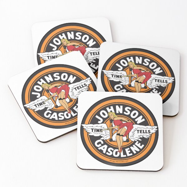 Item preview, Vintage Johnson Gasoline Porcelain Sign Man Cave Originals designed and sold by ManCaveShop.
