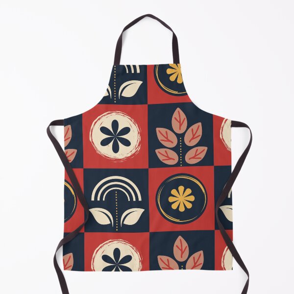 Item preview, Geometric Botanical Folk Art Pattern Scandinavian Aesthetic Design for Nature Lovers Home Decor Gift designed and sold by CocoLuneDesigns.