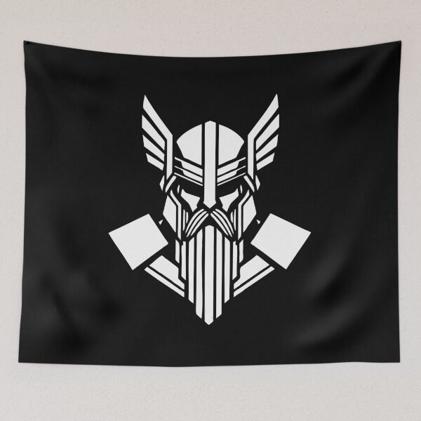 Item preview, Winged Geometric Viking Valkyrie Modern Mascot designed and sold by PixelStudioBe.