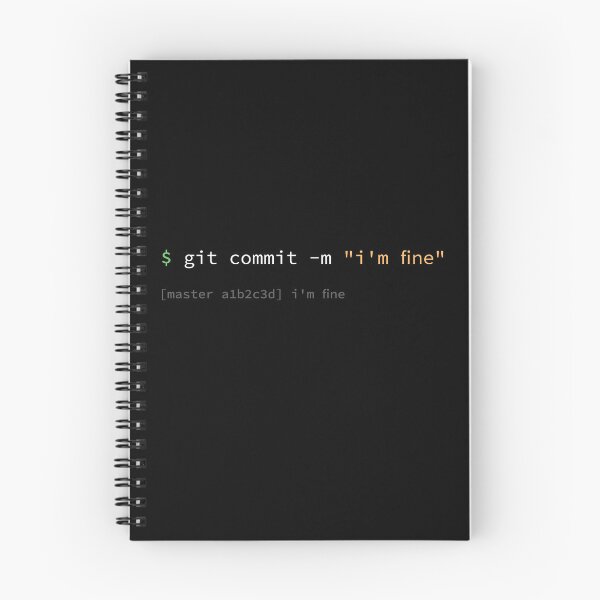 Item preview, git commit -m i'm fine - Programmer Burnout Humor designed and sold by Becheer.