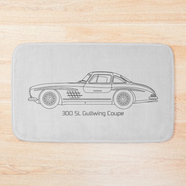 Item preview, Mercedes 300 SL Gullwing 1954 line Illustration designed and sold by blackdogshop.