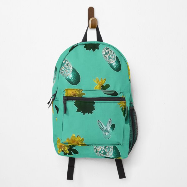 Item preview, Easter eggs and yellow flowers on a green surface designed and sold by Stellar Geometry.