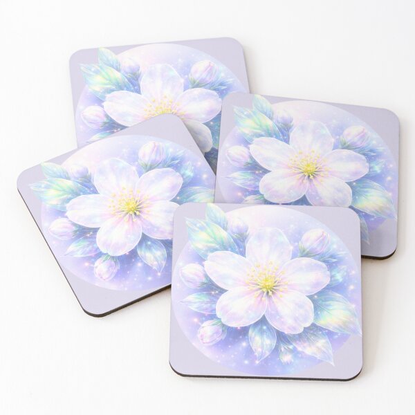 Item preview, Holographic Flower - Pastel Jasmin Iridescent Aesthetic  designed and sold by EnlightArt.
