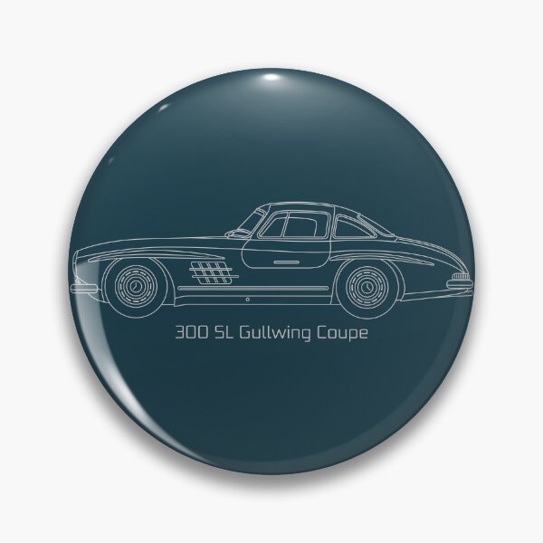 Item preview, Mercedes 300 SL Gullwing 1954 line Illustration designed and sold by blackdogshop.