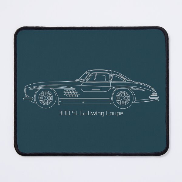 Item preview, Mercedes 300 SL Gullwing 1954 line Illustration designed and sold by blackdogshop.