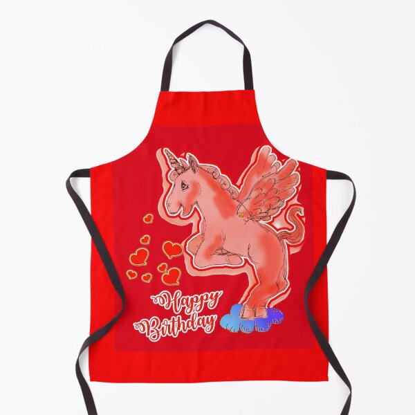 Item preview, Happy Birthday - Loving Unicorn Horse On A Cloud (Original Drawing by ACCI) designed and sold by VanyssaGraphics.