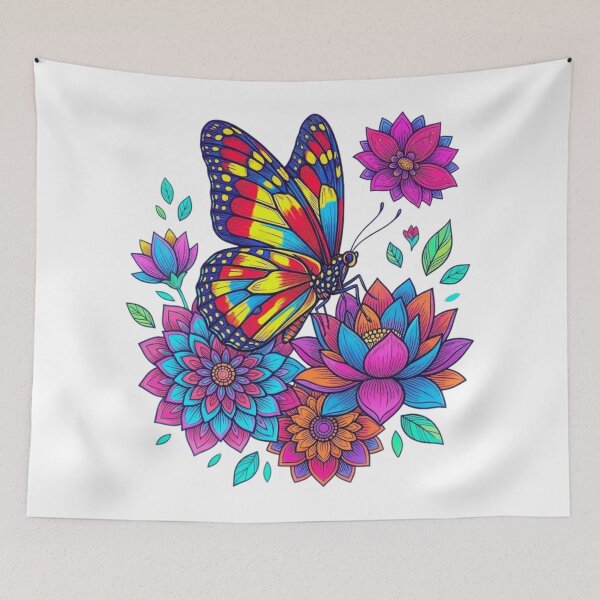 Item preview, Butterflies and flowers designed and sold by PP&RAINBOW SHOP.