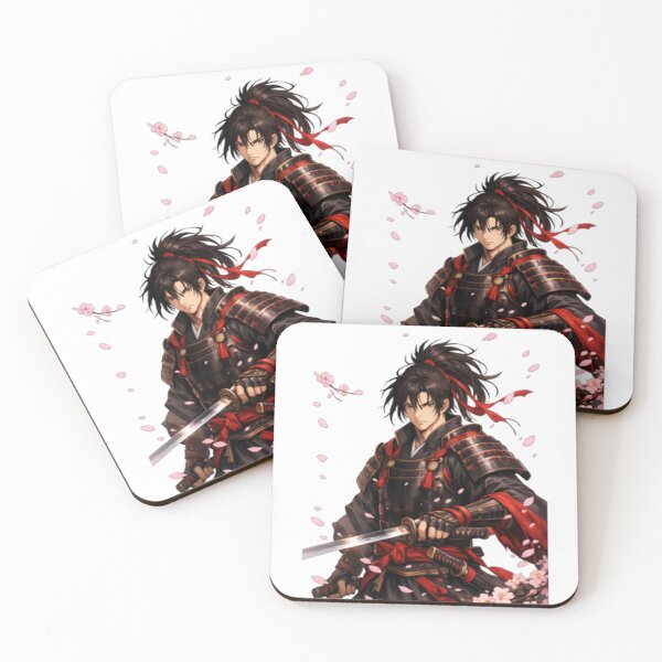 Item preview, Samurai Anime Warrior com Flores de Sakura – Arte Japonesa Estilo Anime designed and sold by Pixel Ronin.
