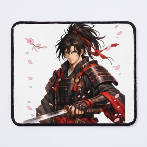 Item preview, Samurai Anime Warrior com Flores de Sakura – Arte Japonesa Estilo Anime designed and sold by Pixel Ronin.