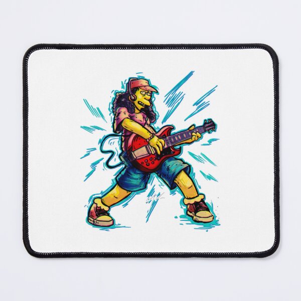 Item preview, Retro Yellow Rocker Guitarist Neon Grunge Art designed and sold by RokoKull.