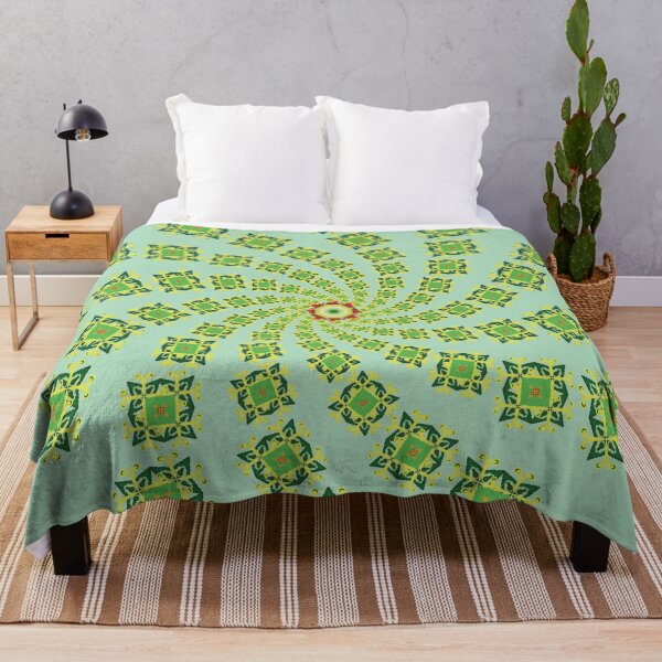 Item preview, Emerald Garden Spiral Mandala designed and sold by OIL Pattern Design .